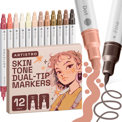 ARTISTRO Dual-Tip Acrylic Paint Marker Pens - Set of 36