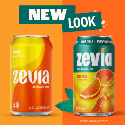 Zevia Zero Sugar Soda, Cola, 12 oz Cans (24-Pack) – Naturally Sweetened, Zero Calorie Sugar Free Soda - Non-GMO Project Verified, Gluten-Free, Vegan
