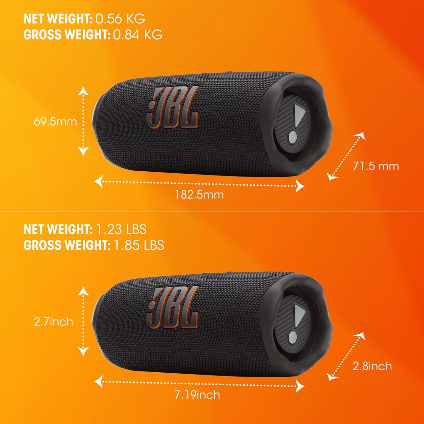 JBL Flip 7 Portable Bluetooth Speaker, Waterproof and Drop-Proof - Pink