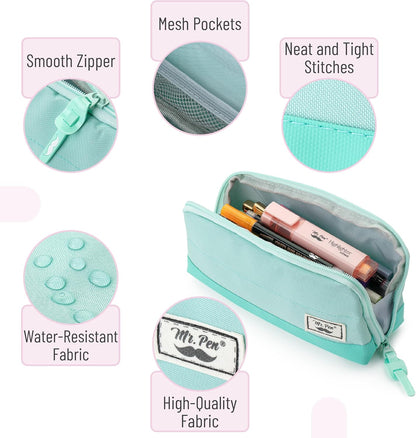 Mr. Pen- Wide-Opening Pencil Case, Triangle Design