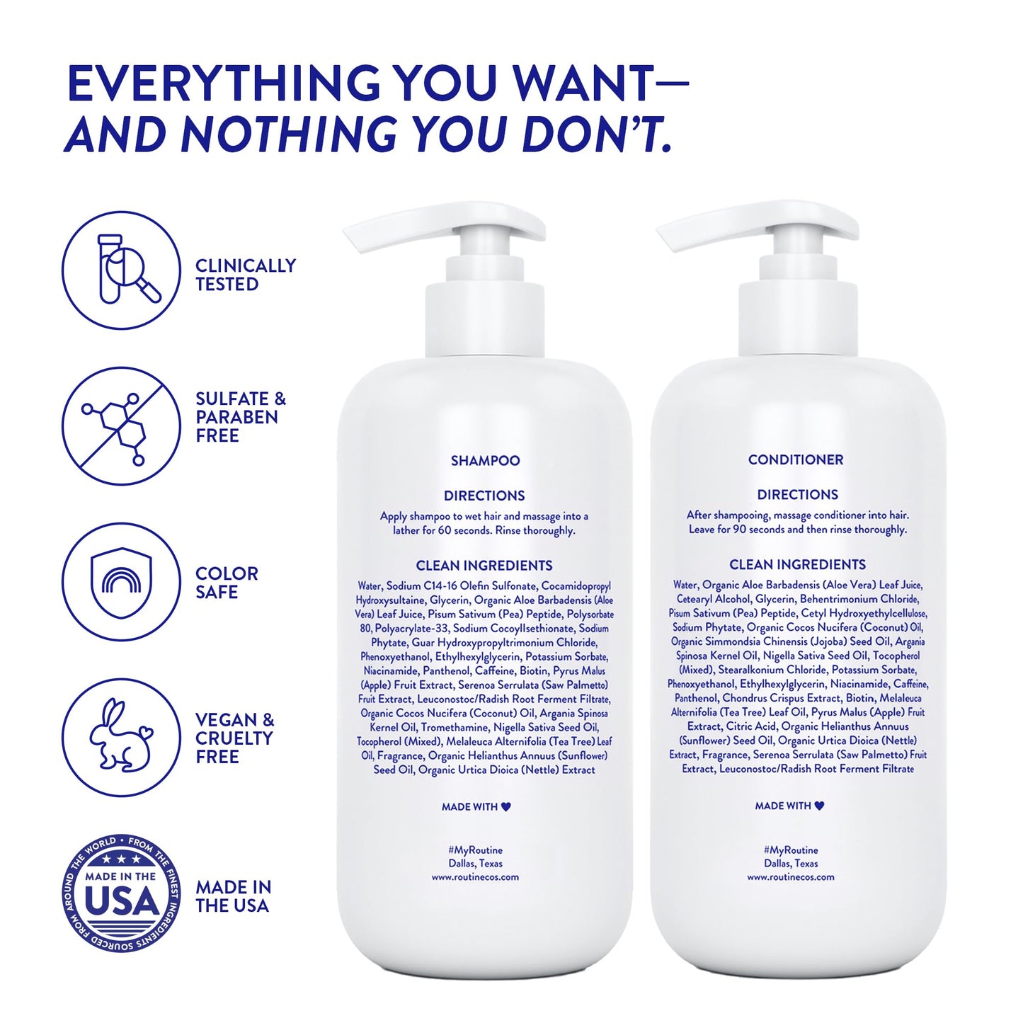 Routine Wellness Shampoo & Conditioner Set - Jasmine & Orange Blossom