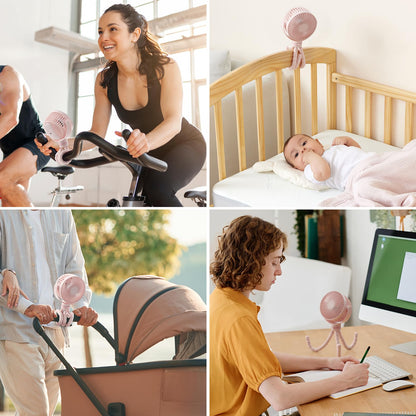 Momcozy 8000mAh Portable Stroller Fan | 27H Ultra-long Battery Life