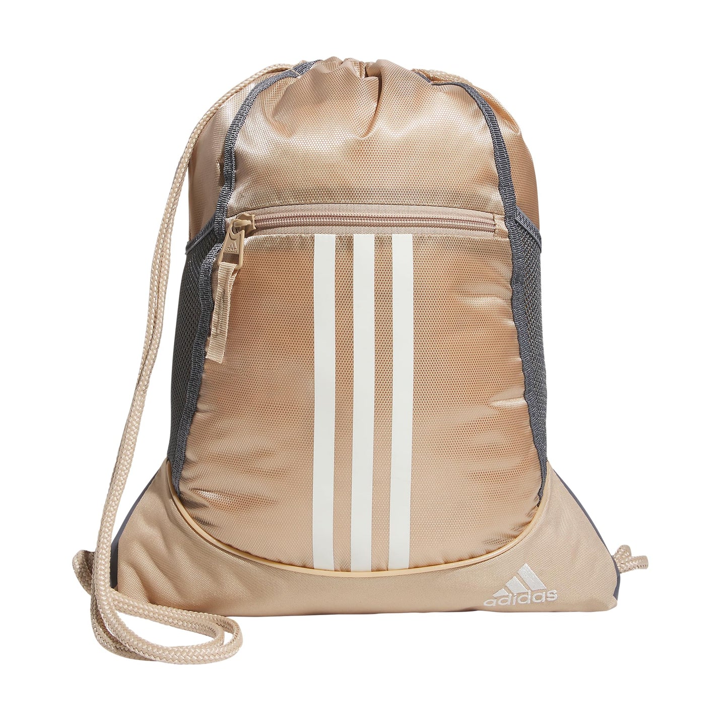 adidas Alliance Sackpack – Drawstring Backpack for Sports, Small Gym Bag, Preloved Teal Green/Black/3, OSFA
