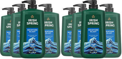 Irish Spring Mens Body Wash, Moisture Blast Body Wash for Men, Feel Fresh All Day, 30 Oz Pump Bottle