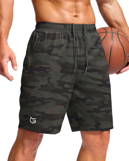 G Gradual Men's Athletic Running Shorts with 2 Zipper Pockets 7"/ 5"/ 9"