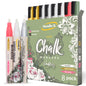 Bandle B. Chalk Markers - 8 Vibrant, Erasable, Non-Toxic, Water-Based, Reversible Tips. For Glass or Chalkboard Markers for Businesses, Restaurants, Liquid Drawing Chalk (Vibrant 6mm)