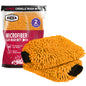 AIDEA Car Wash Mitt Microfiber, 4PK,Car Wash Brush, Green 8''X12''