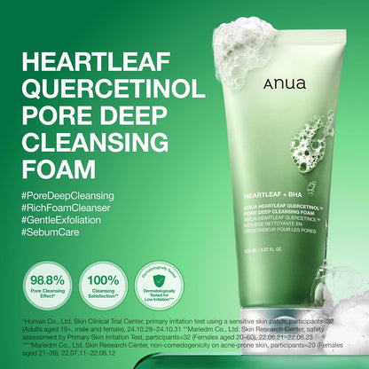 Anua Heartleaf Quercetinol Pore Deep Cleansing Foam, 5.07 fl.oz