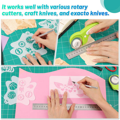 anezus Self Healing Sewing Mat, 12inch x 18inch Rotary Cutting Mat Double Sided 5-Ply Craft Cutting Board for Sewing Crafts Hobby Fabric Precision Scrapbooking Project