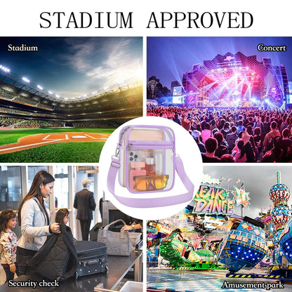 USPECLARE Clear Purse for Stadium Events Transparent Messenger Bag
