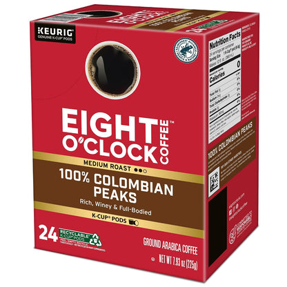 Eight O'Clock Coffee Hazelnut, Single-Serve Keurig K-Cup Pods, Flavored Medium Roast Coffee Pods, 96 Count