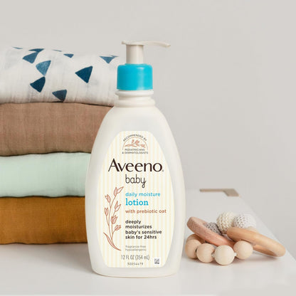 Aveeno Baby Daily Moisture Body Lotion, Fragrance Free, 18 fl. oz
