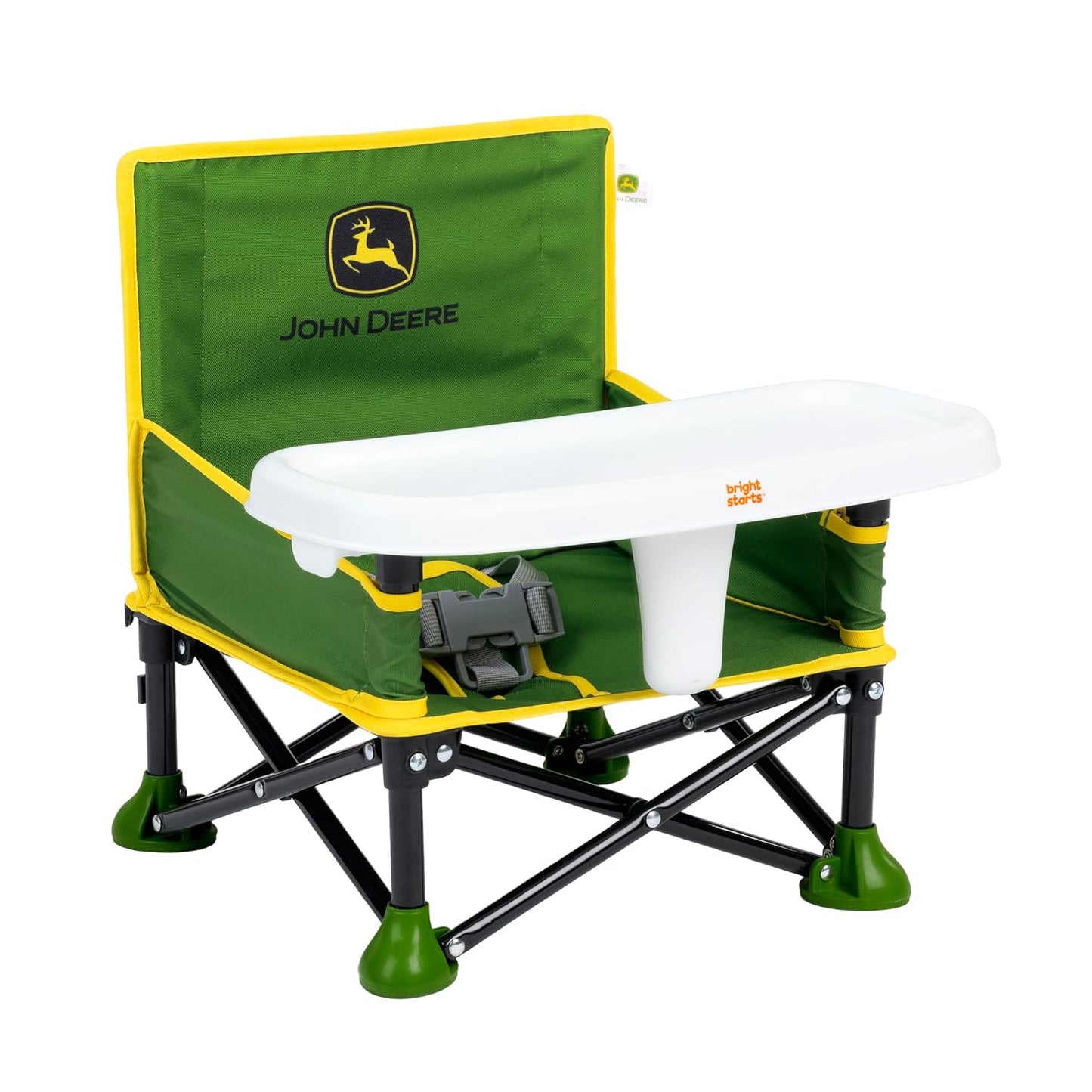 Bright Starts Pop 'N Sit Portable Booster, Indoor/Outdoor Use, Floor Seat with Feeding Tray, Teal, 6 Mos - 3 Yrs