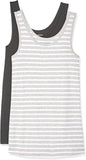 Amazon Essentials Women's Slim-Fit Ribbed Scoop Neck Tank Tops, Pack of 2