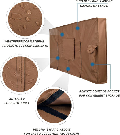 iBirdie Outdoor TV Cover 55 to 58 inch Weatherproof and Waterproof