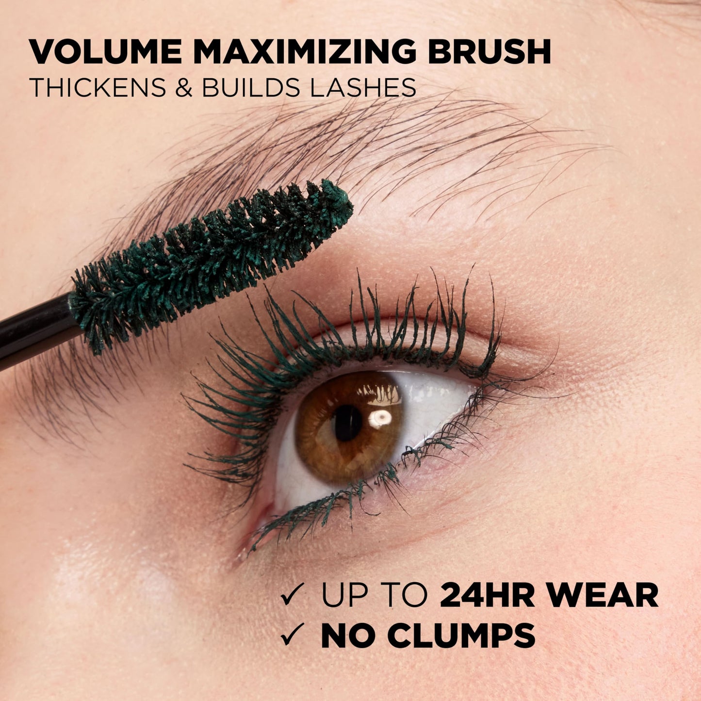 L’Oreal ParisVoluminous Waterproof Volume Building Mascara, Black [360], 0.28 oz (Pack of 3)
