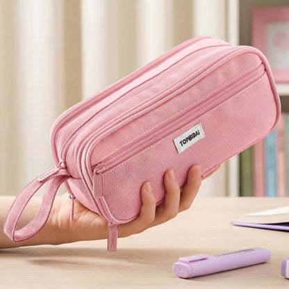 TOPBIDAI Large Pencil Case Pouch for Girls Boy Women Men Adults