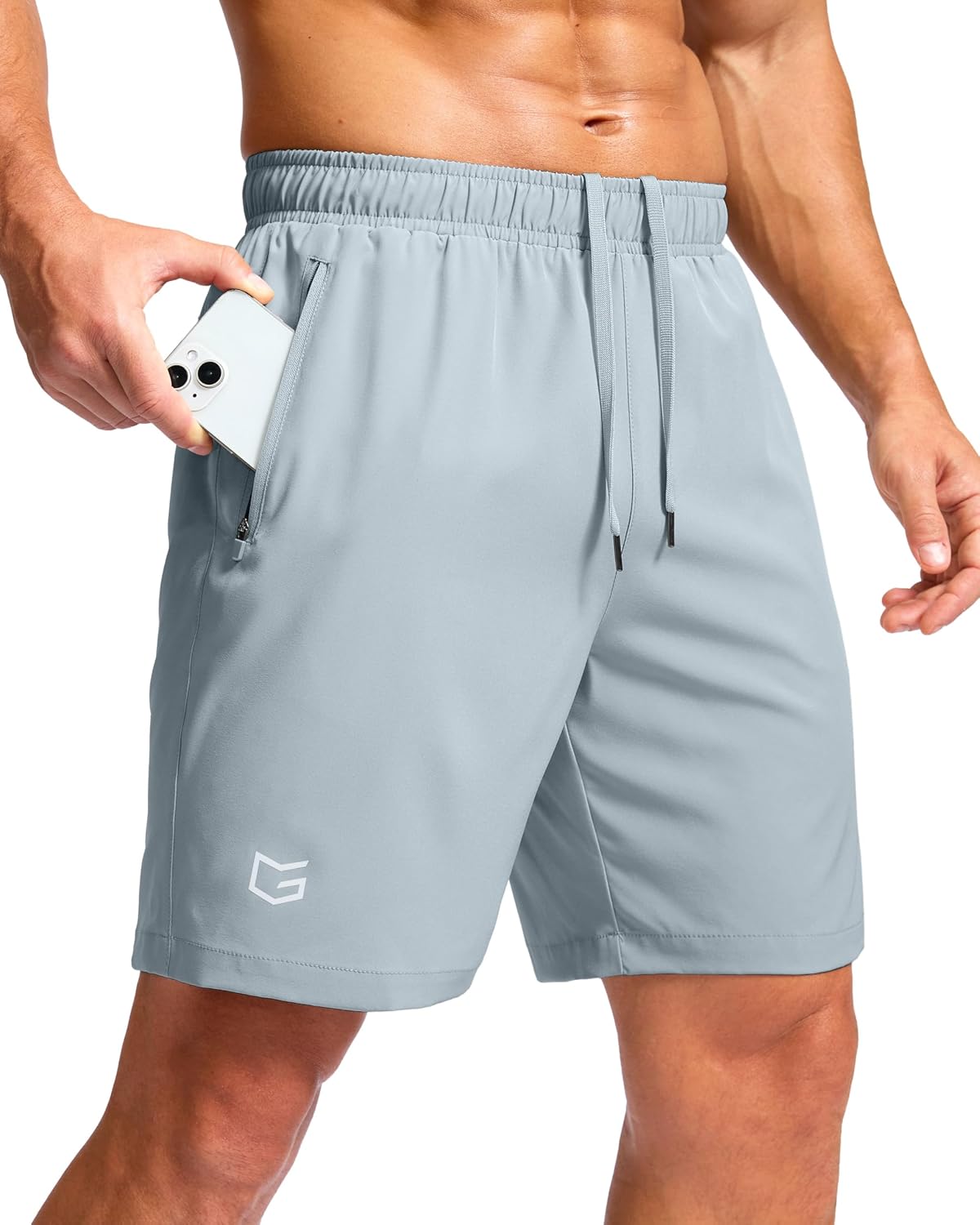 G Gradual Men's Athletic Running Shorts with 2 Zipper Pockets 7"/ 5"/ 9"