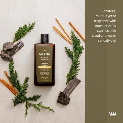 Cremo Body Wash for Men, Cypress Santal, 16 Fl Oz