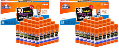 Elmer's Disappearing Purple School Glue Sticks, Washable, 22 Grams, 3 Count - Poster, Vision Board, Back to School Supplies, #1 Teacher Brand