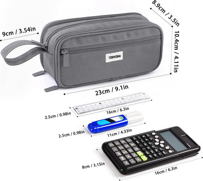 TOPBIDAI Large Pencil Case Pouch for Girls Boy Women Men Adults
