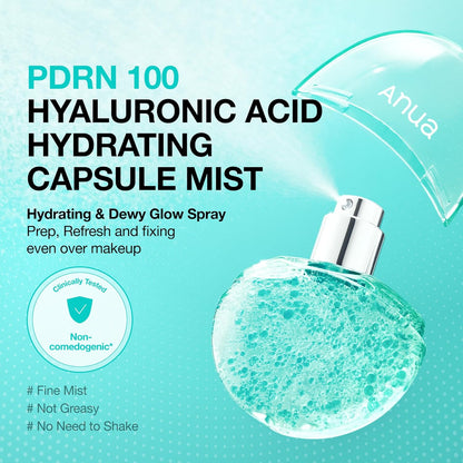 Anua PDRN Collagen Glow Facial Serum Spray, 3.38 fl oz