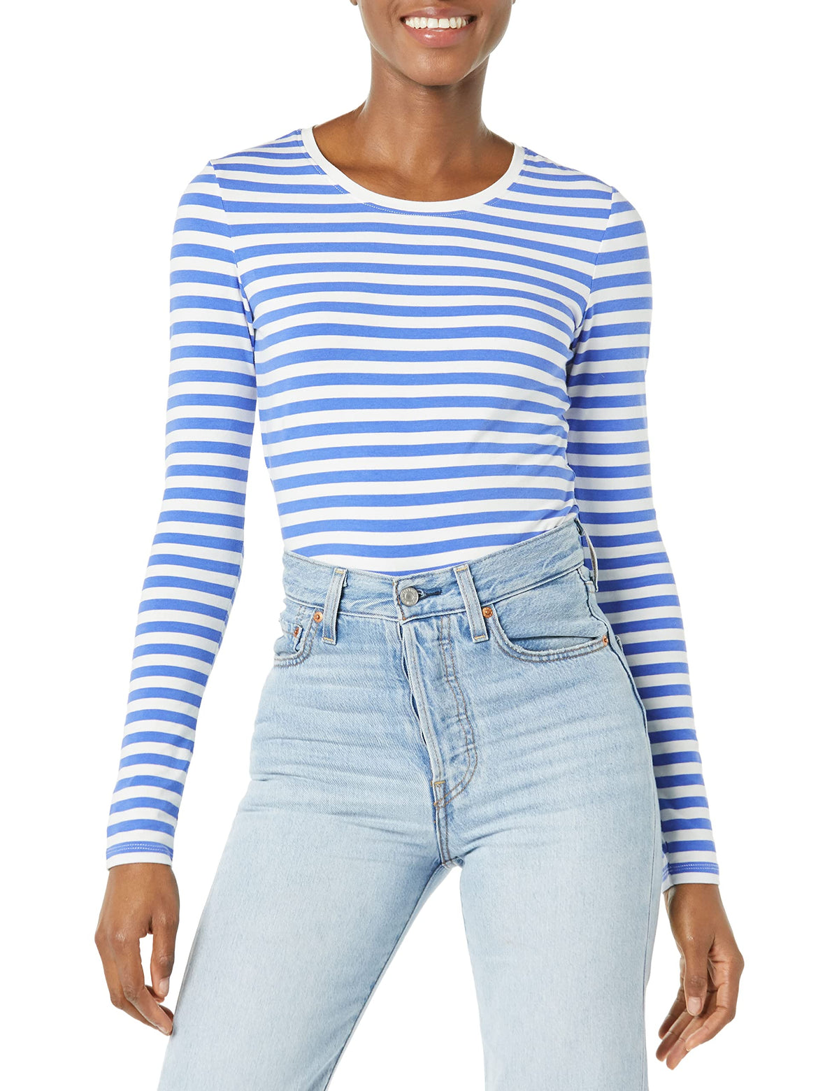 Amazon Essentials Women's Regular-Fit Long-Sleeve Crewneck T-Shirt