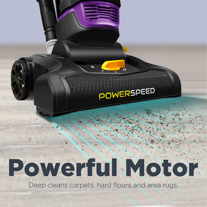 Eureka PowerSpeed Lightweight Upright Vacuum Cleaner for Carpet and Hard Floor, Powerful Bagless Upright Vacuum Cleaner for Home Pets, NEU181A, Blue