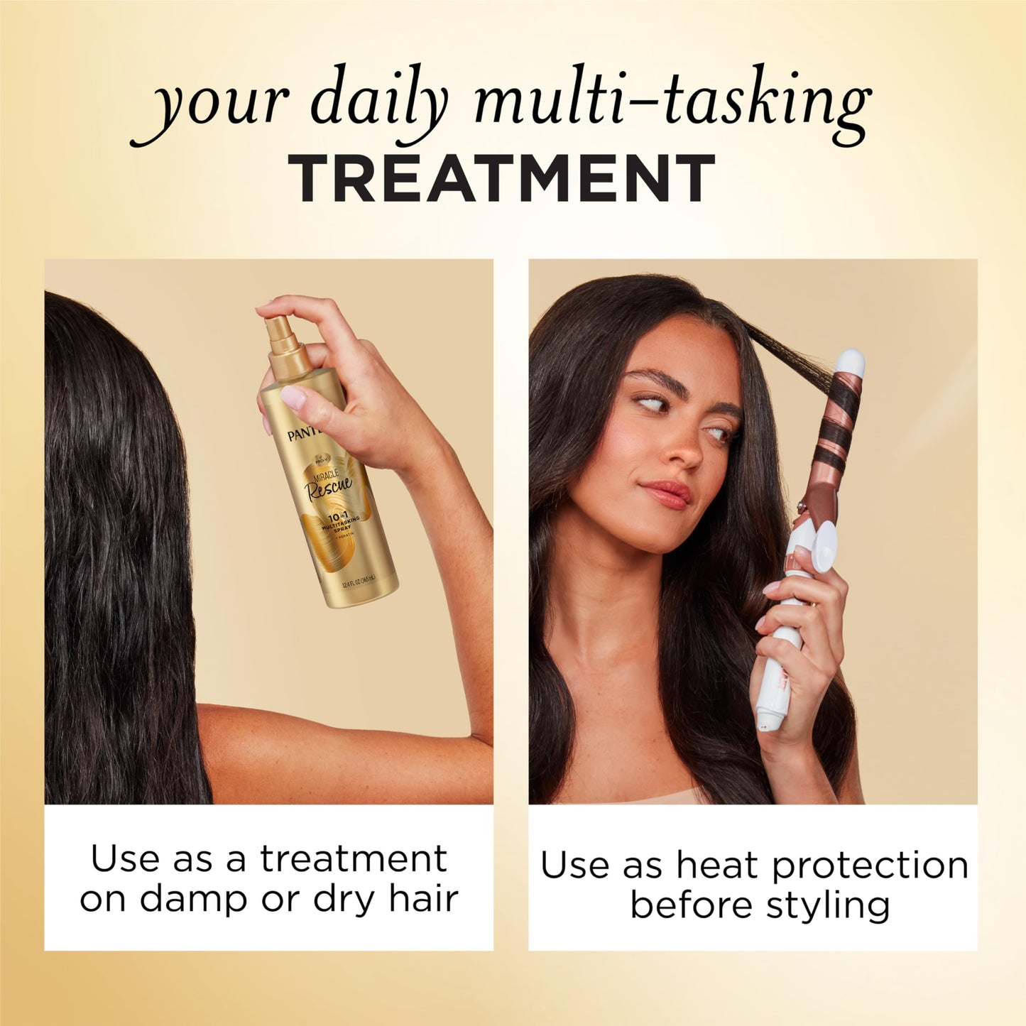 Pantene Miracle Rescue 10-in-1 Multitasking Spray, Heat Protection, 5.7 oz