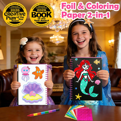 FUNNYB&G Foil Art Craft Kit for Kids, Sparkly Birthday Gift Toy for Boys