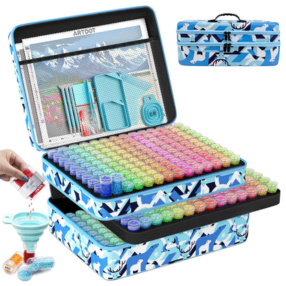 ARTDOT 60 Slots Storage Container for Diamond Art Kits for Adults, Portable Bead Storage Boxes for Diamond Painting Accessories and Tools