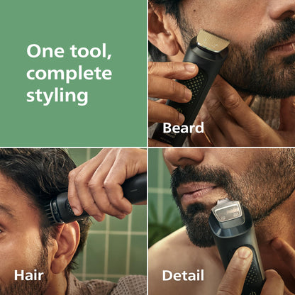 Philips Norelco All-in-One 3000 Series 13 in 1 Trimmer, Beard Styler & Men's Hair Clipper, 9 Length Settings & Self-Sharpening Skin-Friendly Blades, MG3919/50