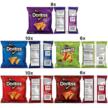 Doritos Flavored Tortilla Chips, Nacho Cheese, 1 Ounce (Pack of 40)