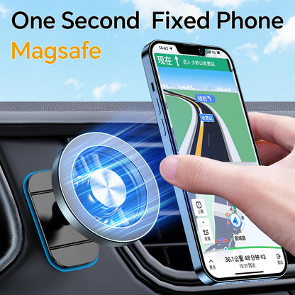 for iPhone Magsafe car Mount【20 Strong Magnets】Magnetic Phone Holder for Car Dashboard【360° Rotation】Hands Free Car Phone Holder Mount Dash Fit iPhone 15 14 13 12 Pro Max Plus MagSafe Car Accessories