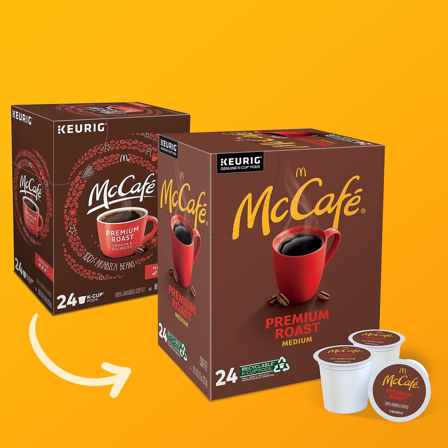 McCafe Premium Roast Coffee, Single Serve Keurig K-Cup Pods, Medium Roast, 84 Count