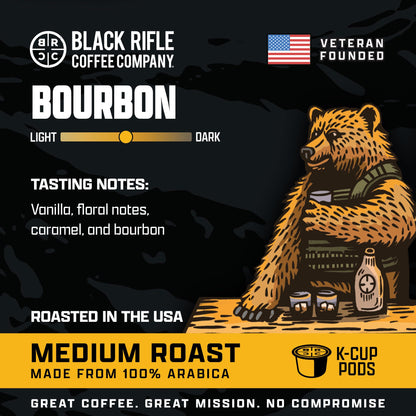 Black Rifle Coffee Medium Roast K Cup Coffee Just Black 32 Count
