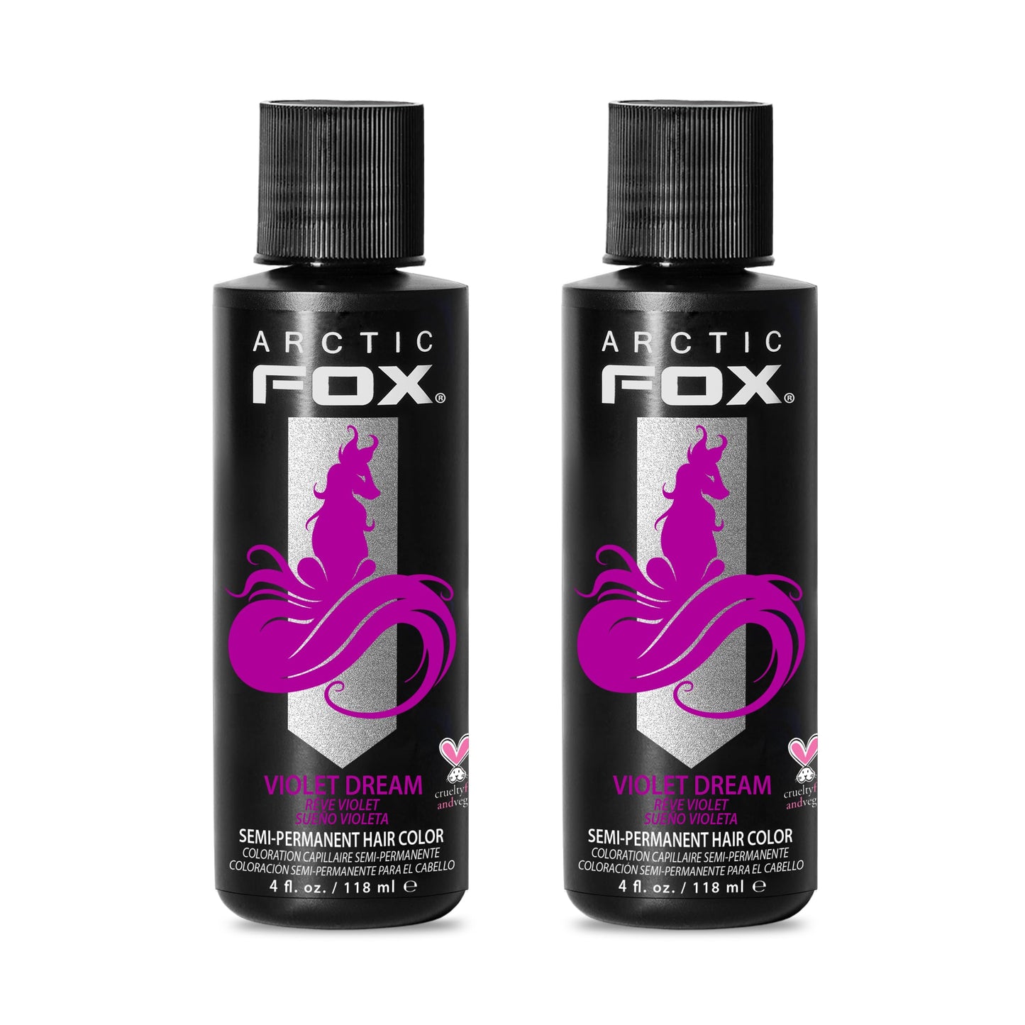 ARCTIC FOX Semi-Permanent Hair Dye - Sunset Orange, Vegan - 2 x 8 oz