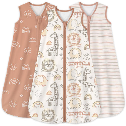 Yoofoss Baby Sleep Sack 0-6 Month 0.5TOG 100% Organic Cotton 2-Way Zipper