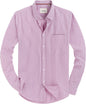 Alimens & Gentle Mens Solid Oxford Shirt Long Sleeve Dress Shirt Work Casual Button Down Shirts with Pocket