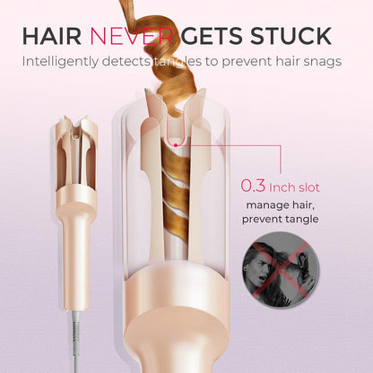 TYMO Automatic Rotating Curling Iron, TYMO CURLPRO Beach Waves Hair Curler