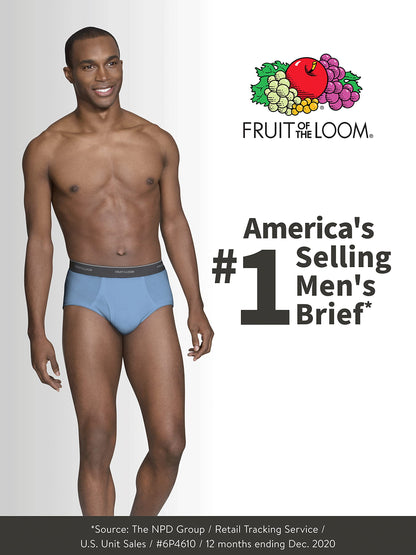 Fruit of the Loom Men's Underwear Briefs, Tag Free & Moisture Wicking
