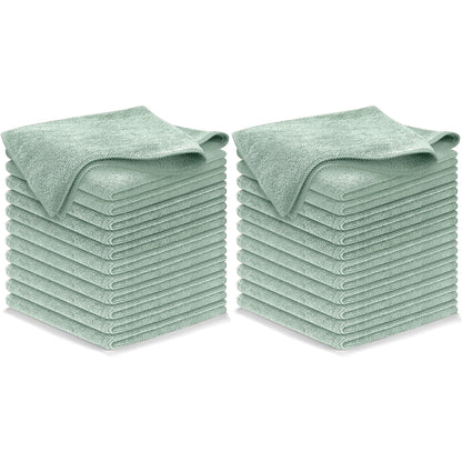 USANOOKS Microfiber Cleaning Cloth Grey - 12 Pcs (12.5"x12.5") - High Performance - 1200 Washes, Ultra Absorbent Microfiber Towel Weave Grime & Liquid for Streak-Free Mirror Shine - Car Washing Cloth