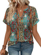 WIHOLL Womens Blouses Spring Tops Short Sleeve Shirts Dressy Casual Summer Vacation Fashion Clothing 2026