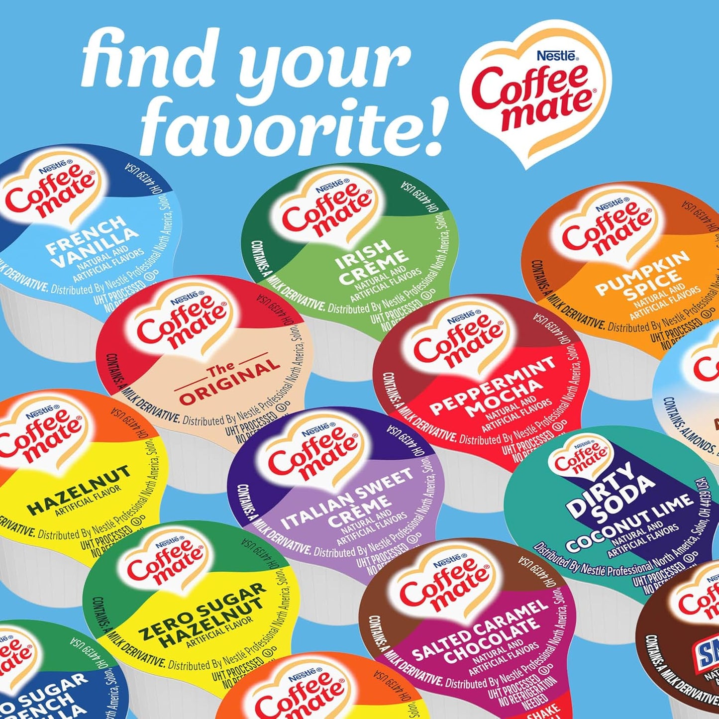 Nestle Coffee mate Original Non-Dairy Creamer Singles, 0.375 oz, 180-Pack