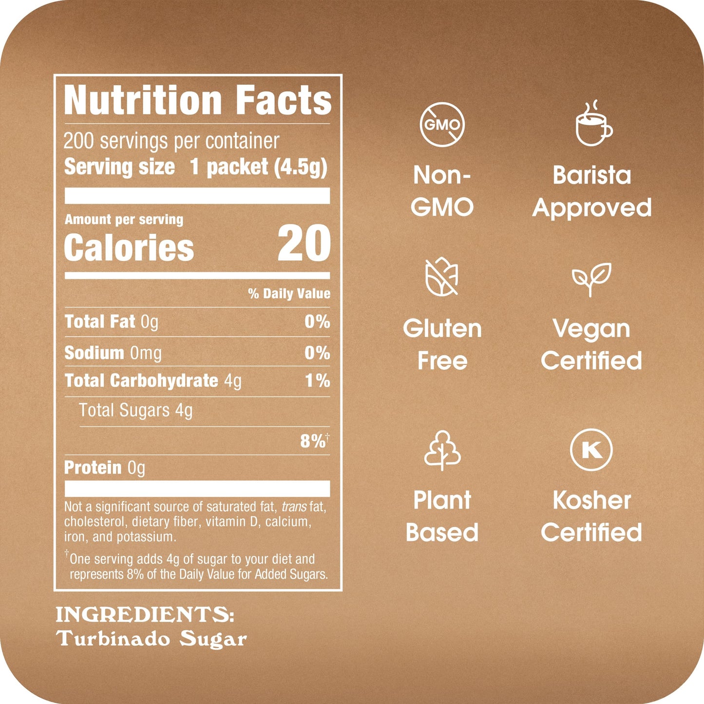 In The Raw Granulated Turbinado Cane Sugar, 2 lb Box, Pure, All-Natural Turbinado Sugar, Non-GMO Project Verified, Kosher, Vegan and Gluten Free (Pack of 12)