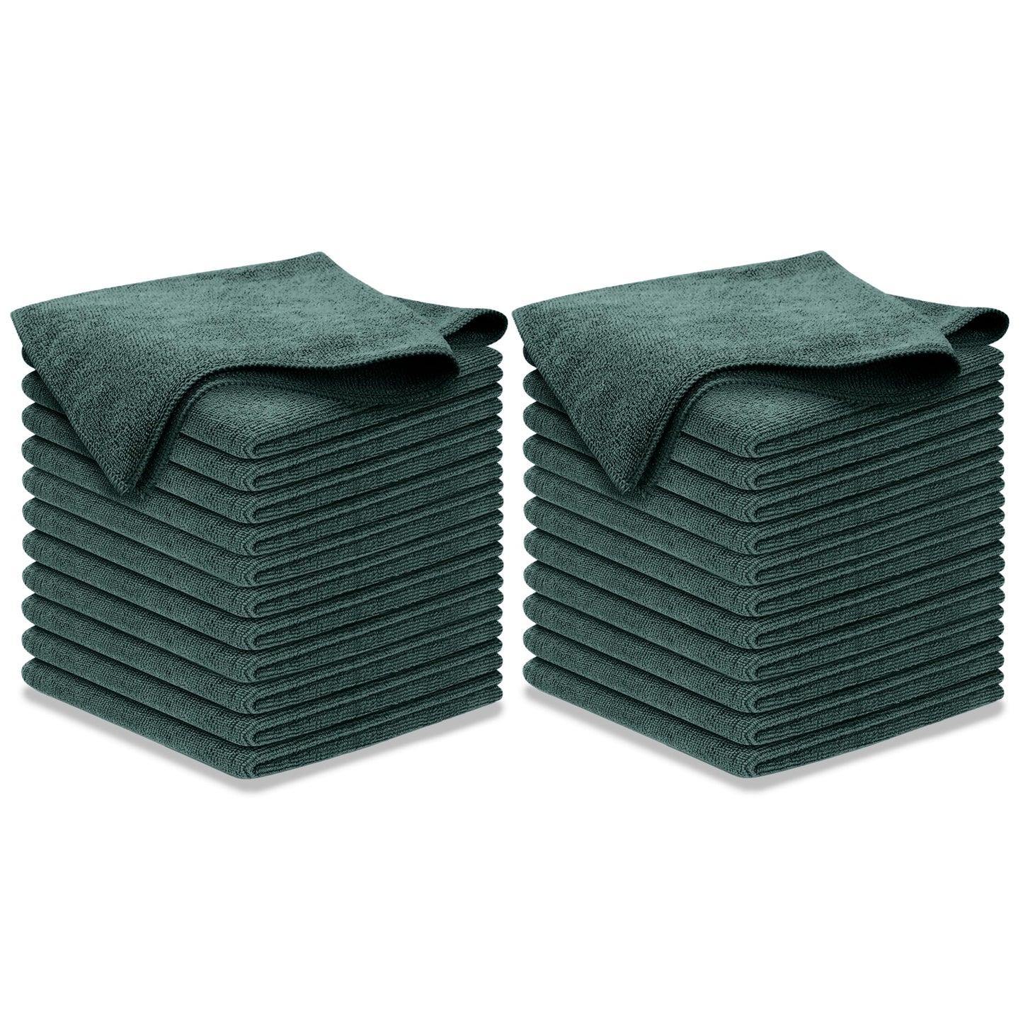 USANOOKS Microfiber Cleaning Cloth Grey - 12 Pcs (12.5"x12.5") - High Performance - 1200 Washes, Ultra Absorbent Microfiber Towel Weave Grime & Liquid for Streak-Free Mirror Shine - Car Washing Cloth