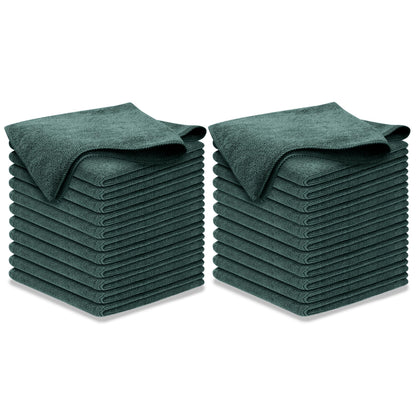 USANOOKS Microfiber Cleaning Cloth Grey - 12 Pcs (12.5"x12.5") - High Performance - 1200 Washes, Ultra Absorbent Microfiber Towel Weave Grime & Liquid for Streak-Free Mirror Shine - Car Washing Cloth