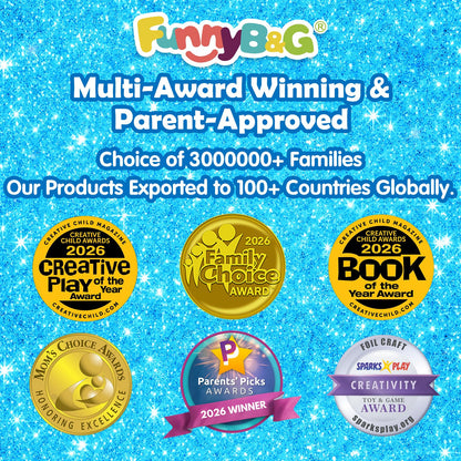 FUNNYB&G Foil Art Craft Kit for Kids, Sparkly Birthday Gift Toy for Boys