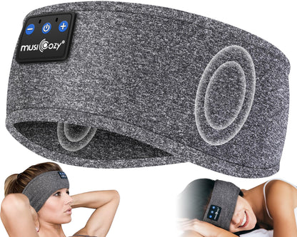 MUSICOZY Sleep Headphones Bluetooth Headband Headphones for Side Sleepers