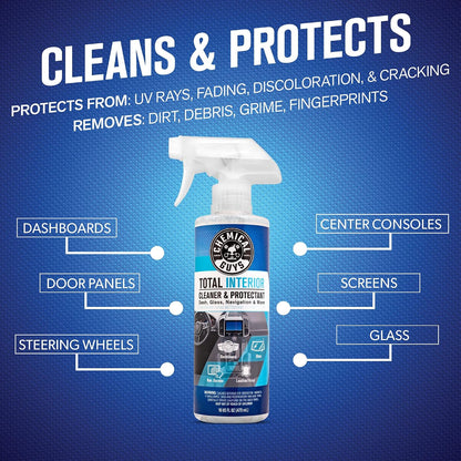 Chemical Guys, Total Interior Cleaner, Protectant & Car Detailer, 16 oz